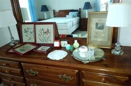 Vintage Framed Needlepoint, etc
