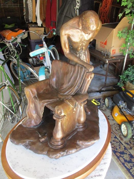 One of a kind ATLAS SHRUGGED by Dean Kermit Allison Bronze Sculpture (200 pounds)