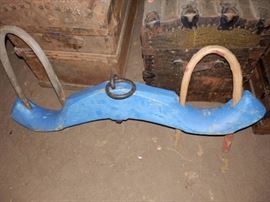 Painted Blue Oxen Yoke