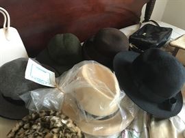 Lots of contemporary and vintage hats 