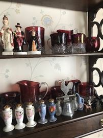 Red antique souvenir glass