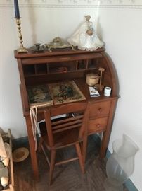 Vintage wooden kids desk