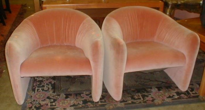 pair of pink 1960's chairs $18.00
