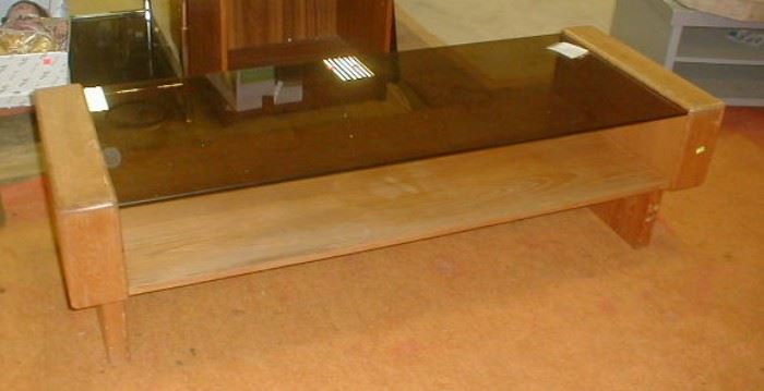 coffee table with glass top  $68.00