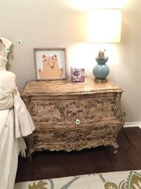 Antique French Designer Chest with Designer Finish. Bought at Design Trip in Paris. Gorgeous!!
