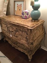 Antique French Designer Chest with Designer Finish. Bought at Design Trip in Paris. Gorgeous!!