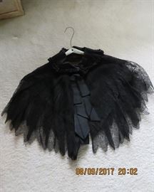 Black lace Victorian caplet
