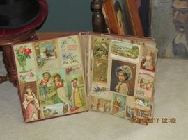 Scrapbook of antique advertising