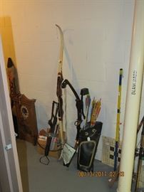Hunting bows, arrows, accessories