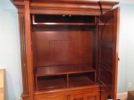 Interior of armoire.