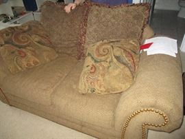 Upholstered sofa loveseat