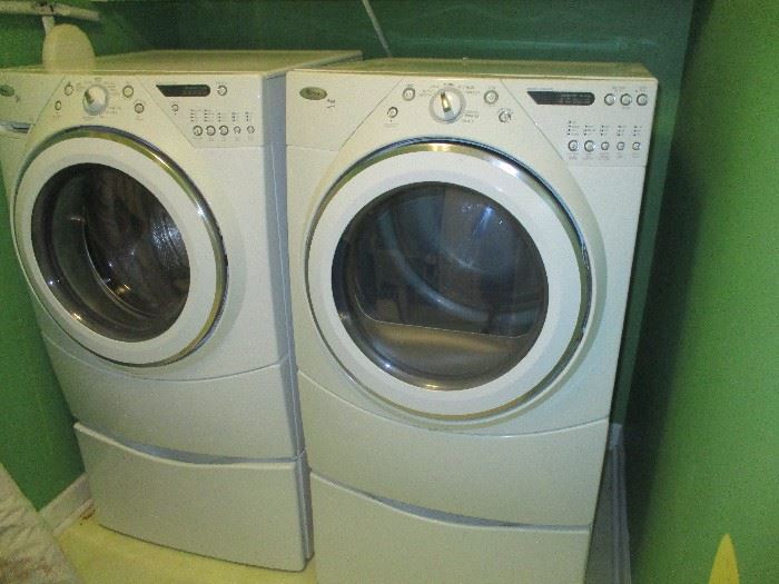 Whirlpool front-loading washer and dryer