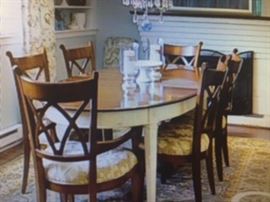Harden dining table and 6 chairs with matching server