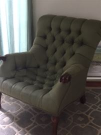 Sherrill Upholstery  exquisite tufting with matching ottoman