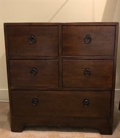 Crate and Barrel 5 drawer side table