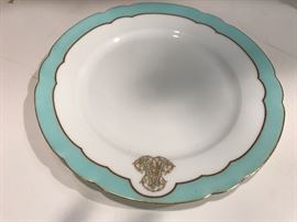 Antique Mansard Rue Paradis set of 14 luncheon plates plus 2 smaller butter plates!