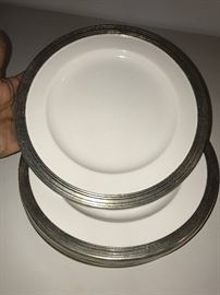 Arte Italica Ceramic and Pewter plates