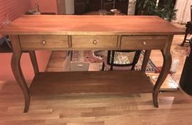Asher Benjamin Console Table, three drawer.