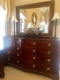 9 drawer dresser (with ornate mirror) by Lexington, The Palmer Home Collection