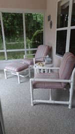 PVC OUTDOOR PATIO CHAIRS.