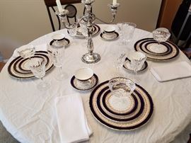 Waterford wine glasses Royal Worcester fine bone china set