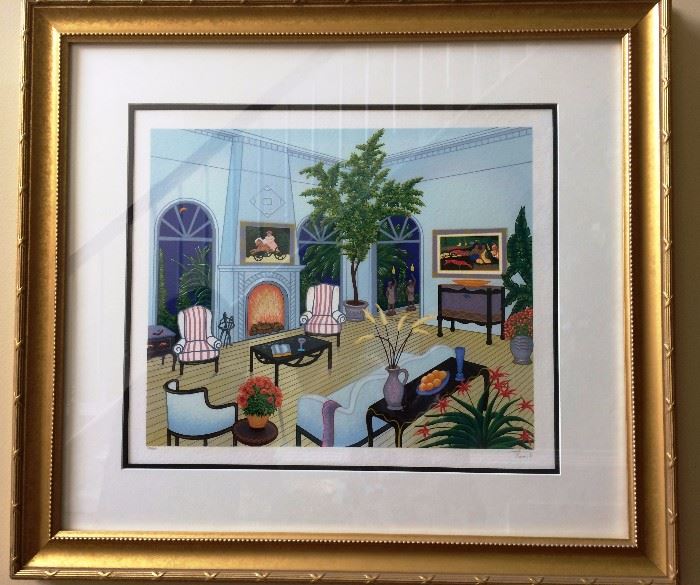 One of Three Signed, Numbered, Francoise “Fanch” Ledan “Interiorscape” Prints