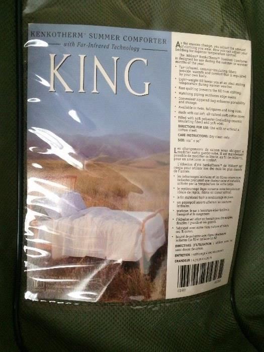 Nikken KenkoTherm Summer Comforter w/Far Infrared Technology, King Size