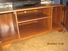 Inside view of tv stand