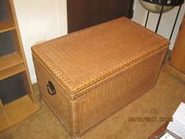 Large wicker chest