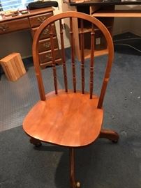 All wood desk chair