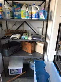 Cleaning supplies, boxes and cases