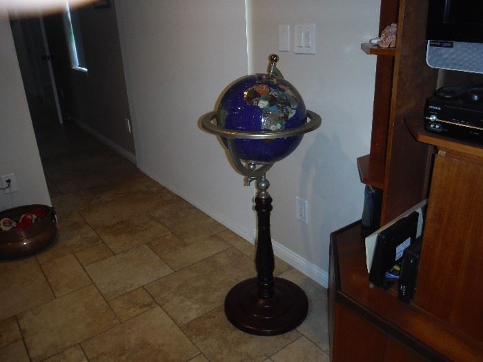 Gem stone globe