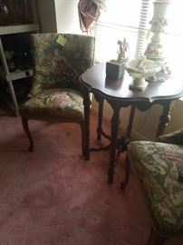 matching tapestry chairs with arms