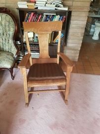 wooden rocking chair