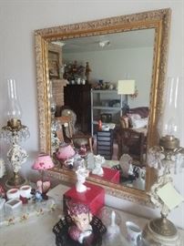 golden framed mirror