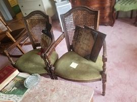 wicker back chairs with arms