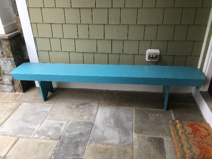 Turquoise bench