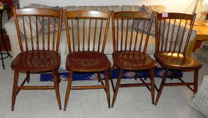 Set of four Hitchcock chairs