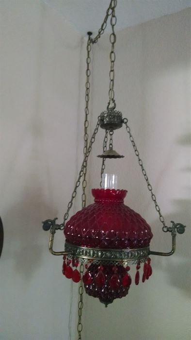 red swag lamp 35