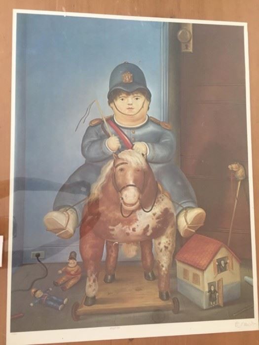"Pedrito" - original signed lithograph by Botero, listed.