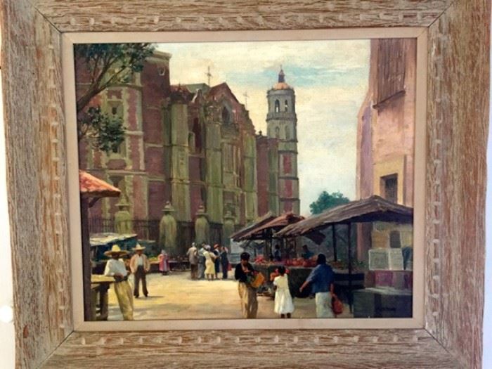 "Old Basilica in Mexico City" by Margaret McDowd, listed. (circa 1952)
