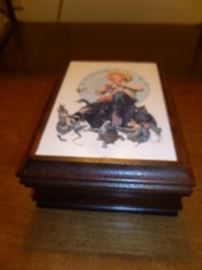 VINTAGE HALLMARK MUSIC BOX. "DAYS TO REMEMBER", BY NORMAN ROCKWELL