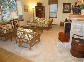 ACACIA HOME AND GARDEN, 3 PIECE HAND WOVEN RATTAN SET
