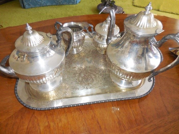 Vintage Deco Silver Plate Tea Set