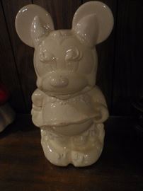 Vintage 1940's Turnabout Mickey/Minnie Mouse Cookie Jar