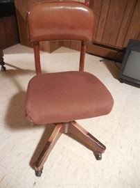 Vintage Desk Chair on Wheels