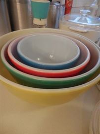 Vintage Pyrex Primary Color Mixing bowls