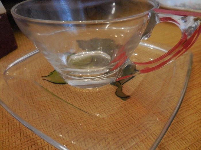 Glass Cup/Saucer