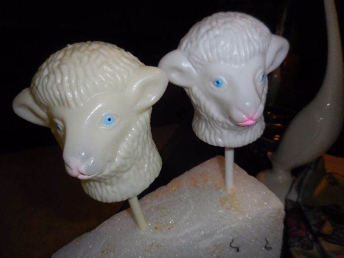Plastic Lamb Heads..