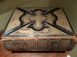 1905 family Bible, give by Grandma Scannon, made by  Gately & Co., Boston, MA & Providence, RI.